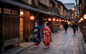 Traditional Kyoto entertainment district