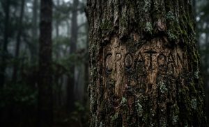 Abandoned Roanoke Colony with CROATOAN