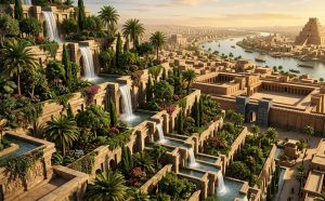 Ancient irrigation system of the Hanging Gardens of Babylon