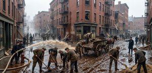 Discover the Great Molasses Flood of 1919, when a massive tank burst and flooded Boston's streets with molasses.
