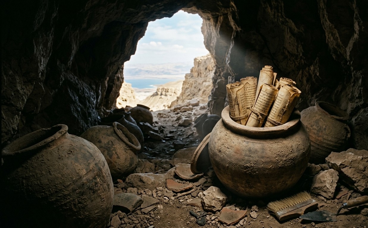 The Dead Sea Scrolls hidden inside ancient caves