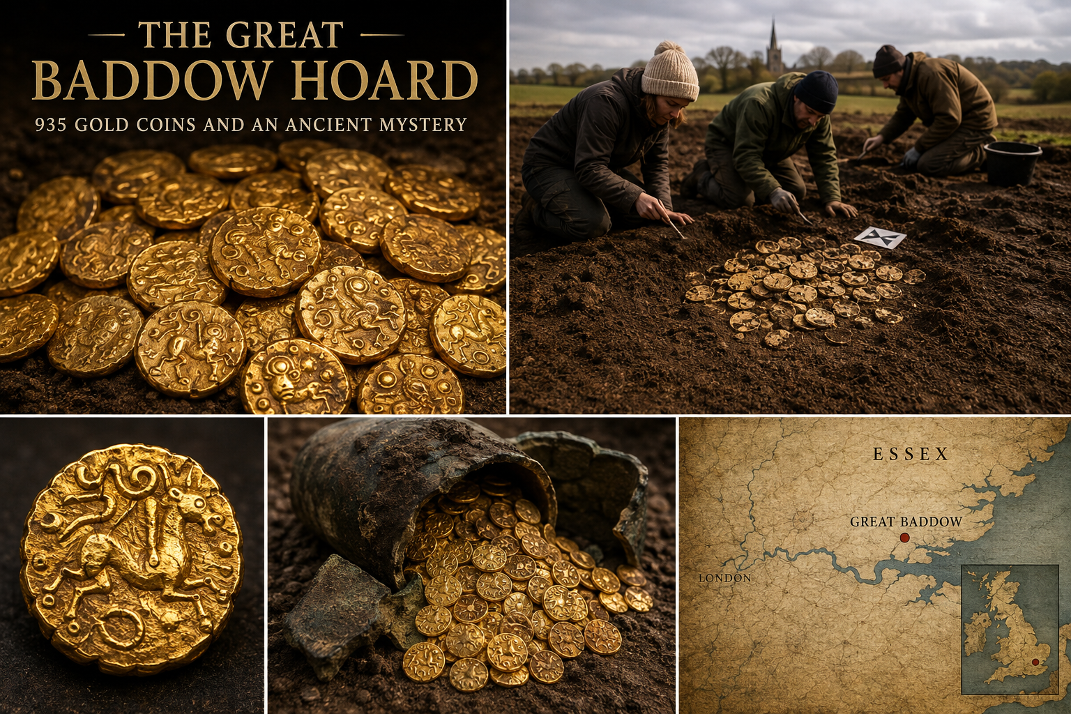 Great baddow Hoard of Iron Age gold coins discovered in Essex